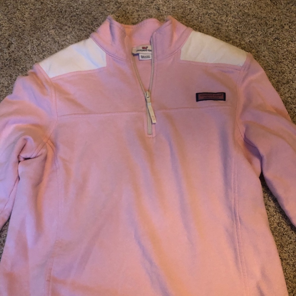 Vineyard Vines women’s S 1/4 zip shep shirt pink